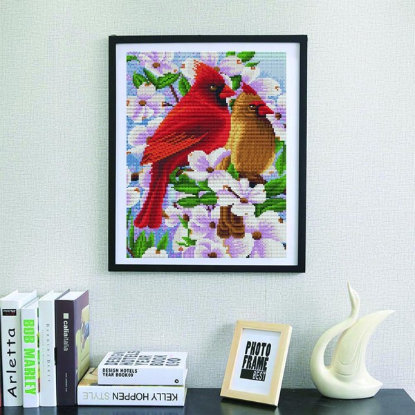 11ct Full cross stitch | Crested bird（30x40cm） Painting By Numbers UK