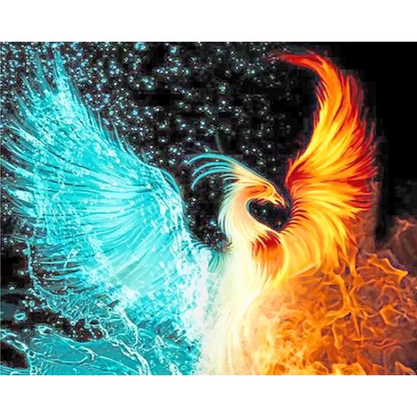 Fire And Water Phoenix (40X50cm) Painting By Numbers UK