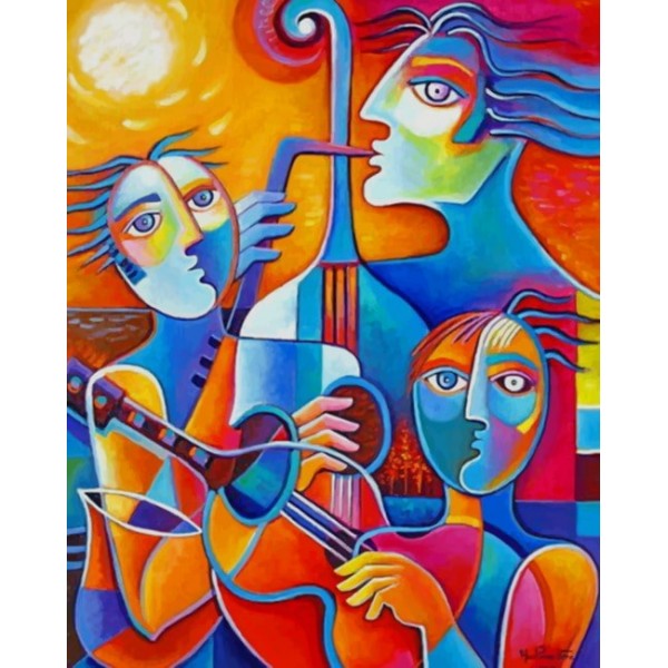Abstract Musicians (40X50cm) Painting By Numbers UK