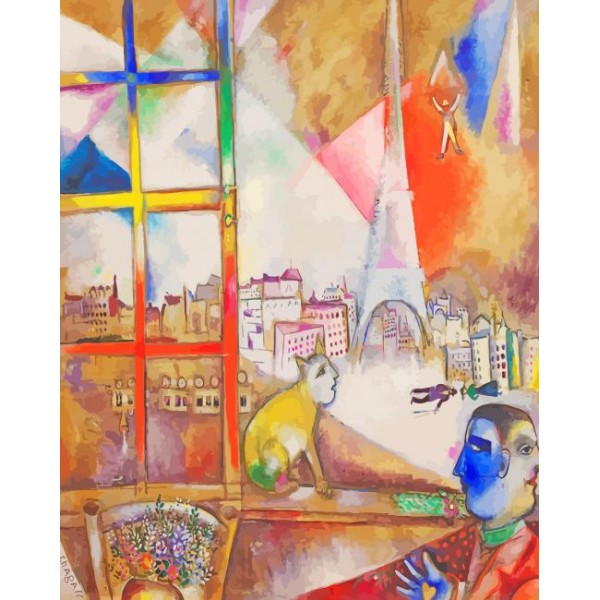 Marc Chagall Paris Through The Window Painting By Numbers UK