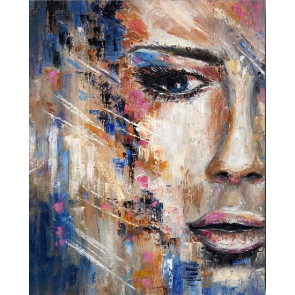 Abstract face-- 40*50cm Painting By Numbers UK