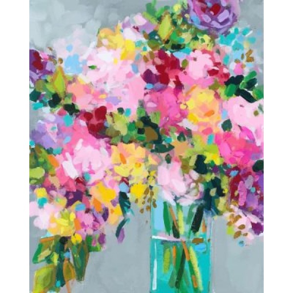 Abstract Colorful Flowers - 40*50cm Painting By Numbers UK
