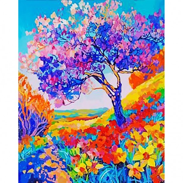Colorful tree-40*50cm Painting By Numbers UK