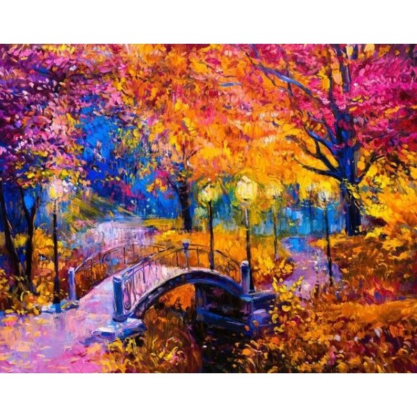 Colorful landscape- 40*50cm Painting By Numbers UK