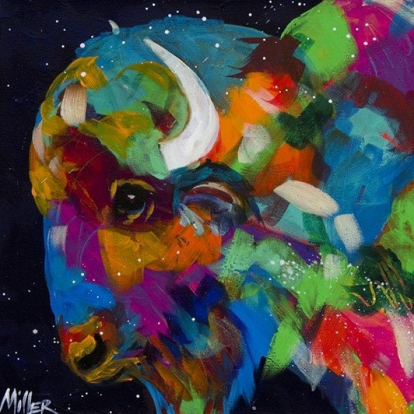 Colorful Bull (40X50cm) Painting By Numbers UK