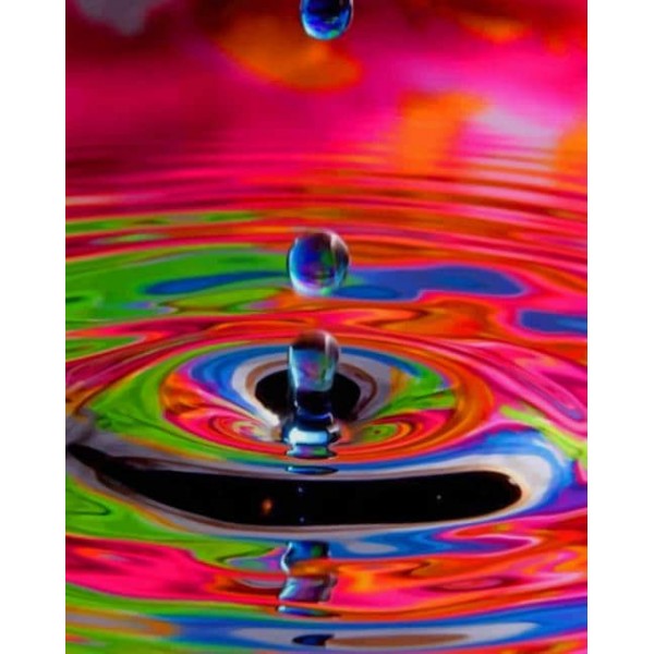 Colorful Water Drop(40X50cm) Painting By Numbers UK