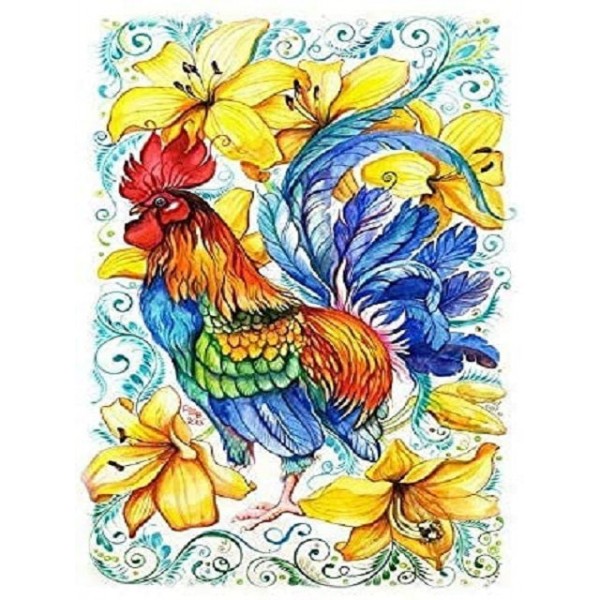 Colorful Rooster-- 40*50cm Painting By Numbers UK