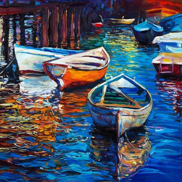 Night boat- 40*50cm Painting By Numbers UK
