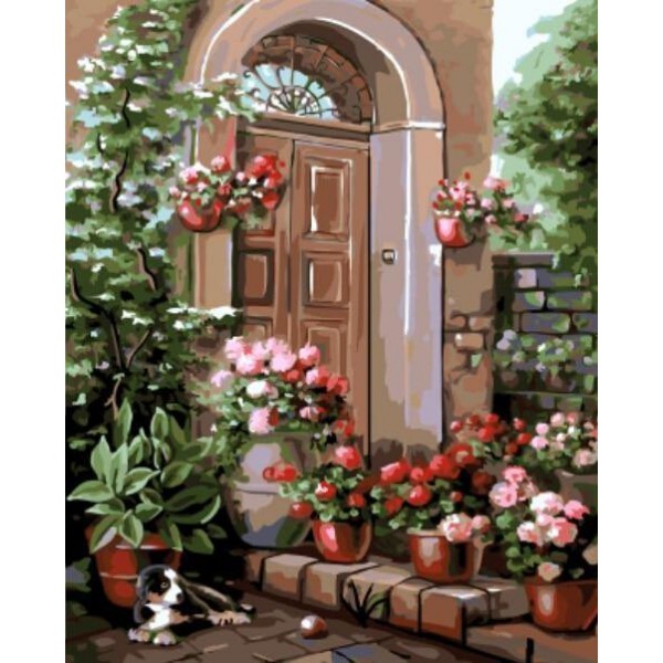 Garden door- 40*50cm Painting By Numbers UK