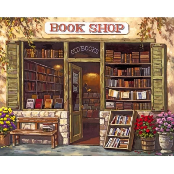 Bookstore- 40*50cm Painting By Numbers UK