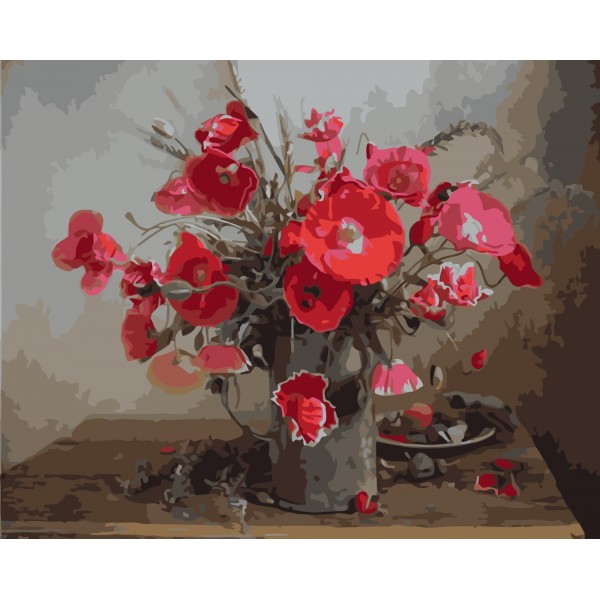 Poppy Flower Painting By Numbers UK