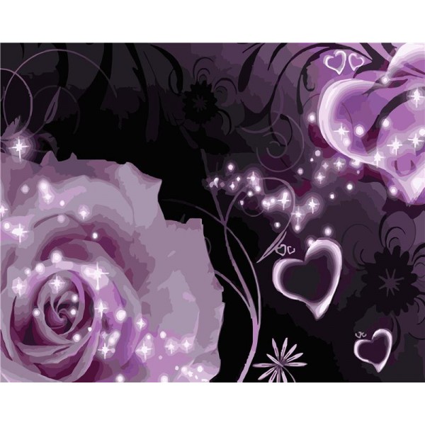 Flower Love Painting By Numbers UK