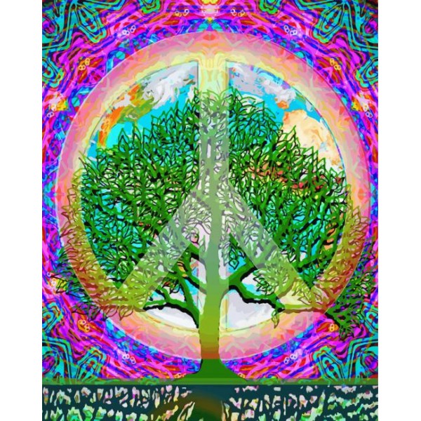 Tree of peace- 40*50cm Painting By Numbers UK