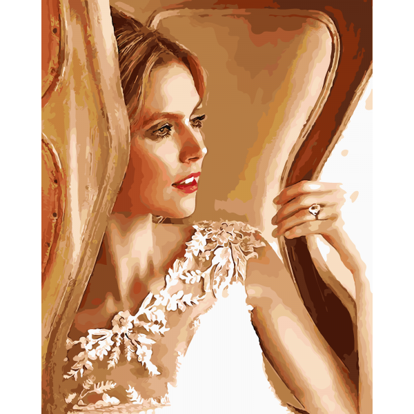 Elegant Woman (40X50cm) Painting By Numbers UK