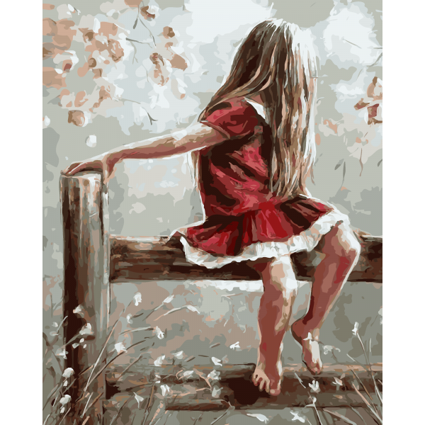 Little girl (40X50cm) Painting By Numbers UK