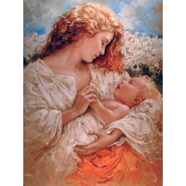 Mother and child (40X50cm) Painting By Numbers UK