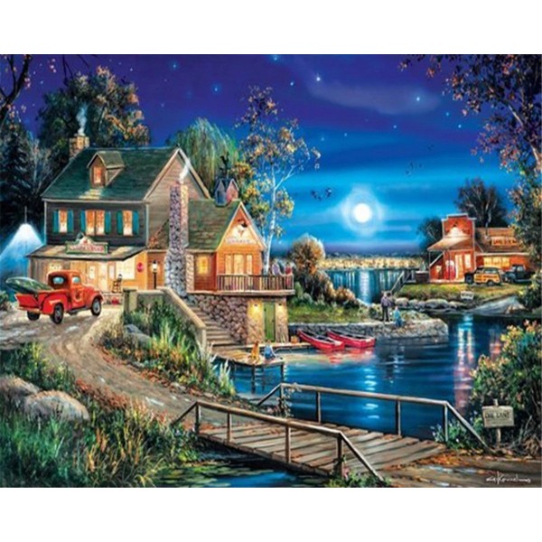 Beautiful night view Painting By Numbers UK