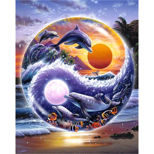 Tai Chi Dream Dolphin Painting By Numbers UK