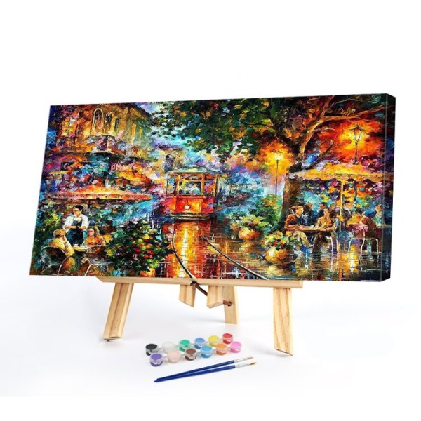DIY Painting By Numbers-Lively Night-40*80cm Painting By Numbers UK