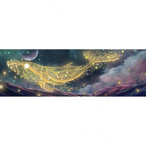 DIY Painting By Numbers-Whale under the moon-40*120cm Painting By Numbers UK