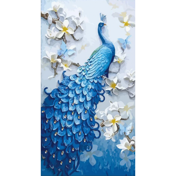 DIY Painting By Numbers-Peacock-40*80cm Painting By Numbers UK