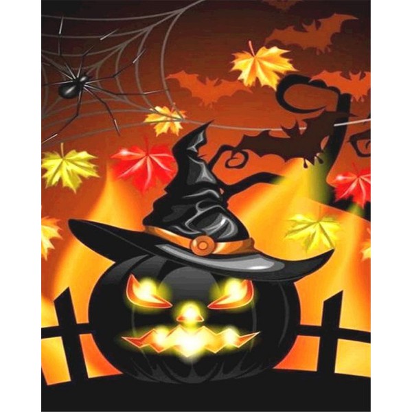 Halloween pumpkin and spider Painting By Numbers UK