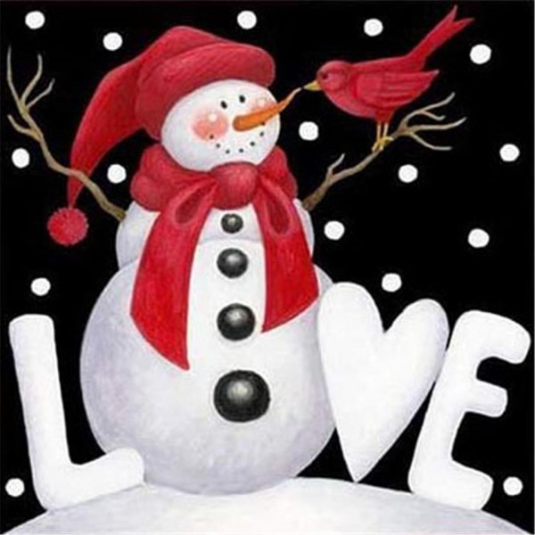 Christmas snowman-LOVE Painting By Numbers UK