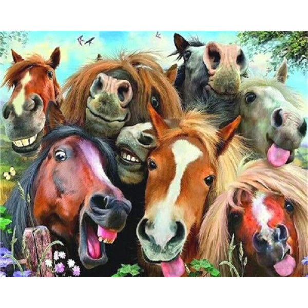 Animal family- 40*50cm Painting By Numbers UK