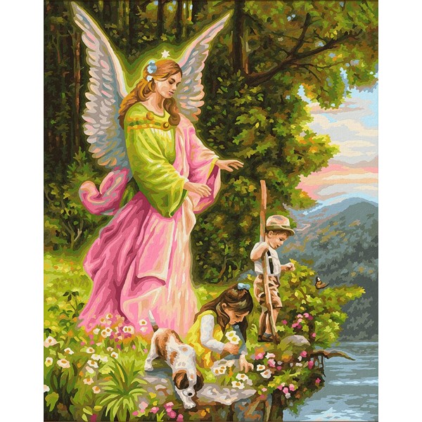 Angel & Children-- 40*50cm Painting By Numbers UK