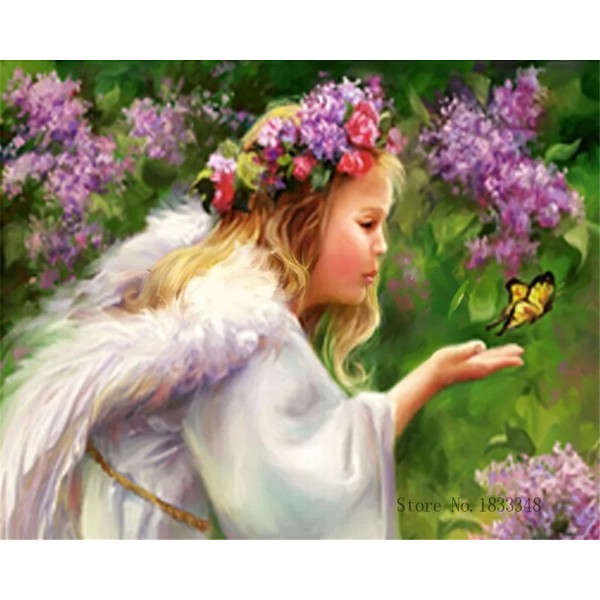 Angel and butterfly Painting By Numbers UK