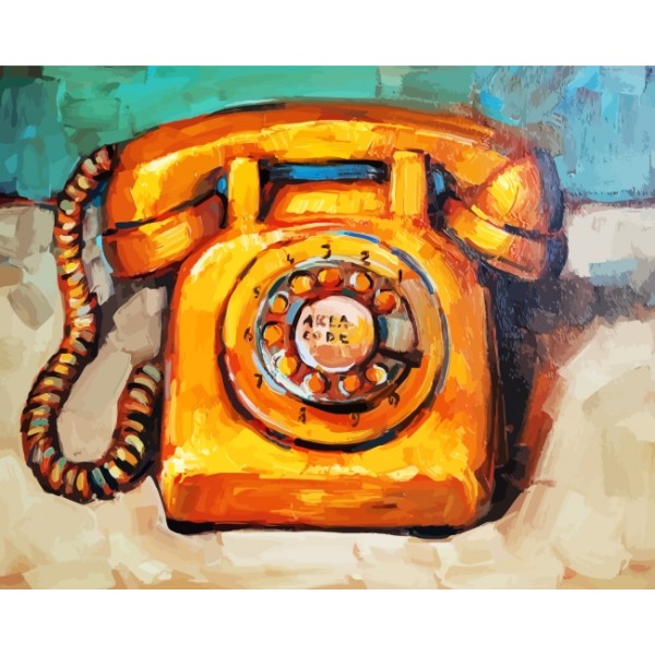 Retro Phone   (40X50cm) Painting By Numbers UK