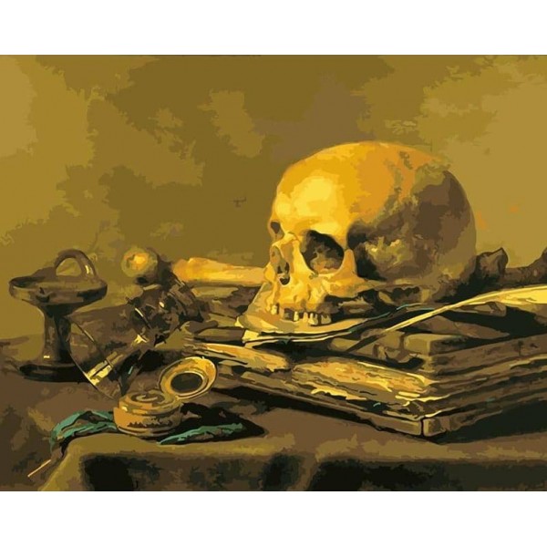 Desk Skeleton (40X50cm) Painting By Numbers UK