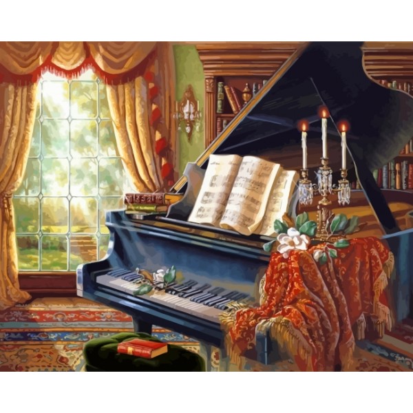 Vintage Piano (40X50cm) Painting By Numbers UK