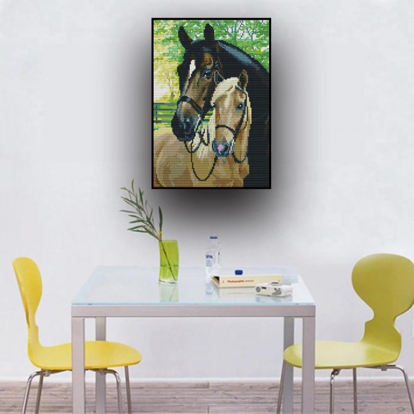 14ct Full cross stitch | Horse（30x40cm） Painting By Numbers UK