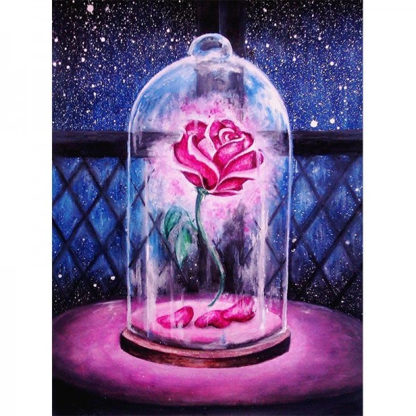 11ct Full cross stitch | rose（30x40cm） Painting By Numbers UK
