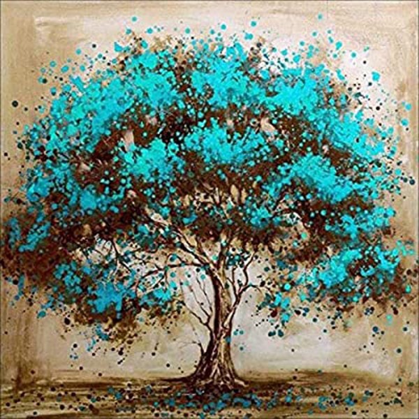 Abstract green tree Painting By Numbers UK