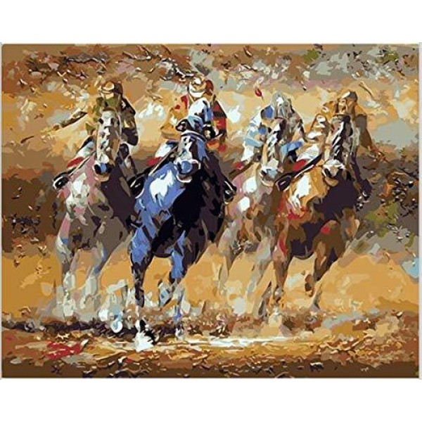 Four Horses (40X50cm) Painting By Numbers UK