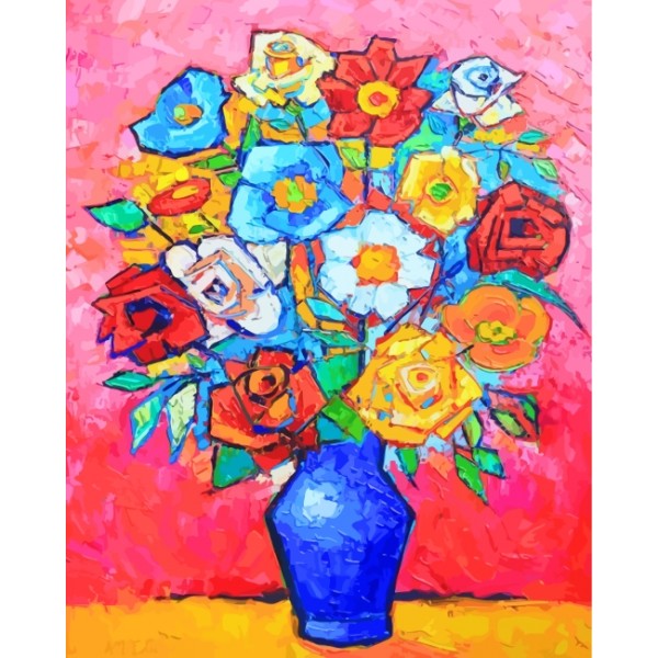Colorful Flower- 40*50cm Painting By Numbers UK