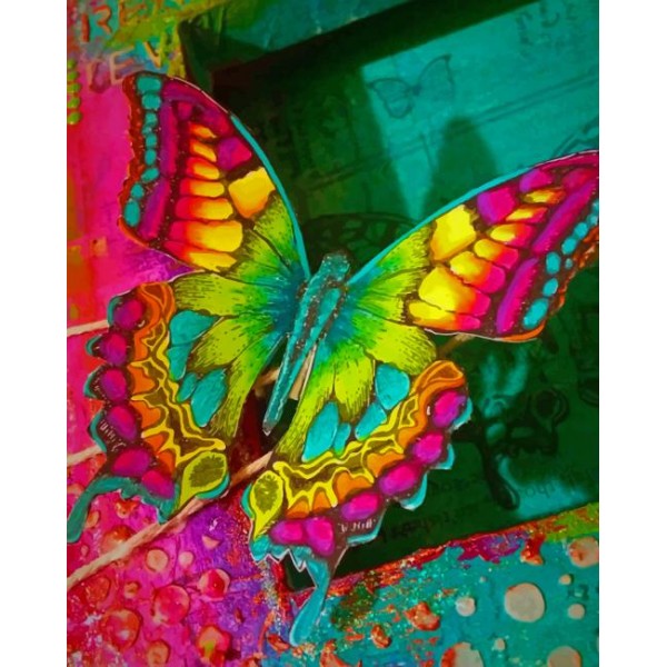 Colorful butterfly- 40*50cm Painting By Numbers UK