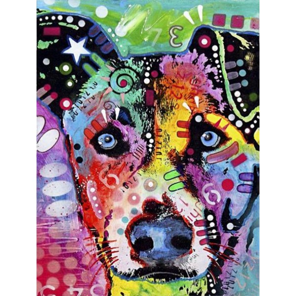 Colorful dog Painting By Numbers UK