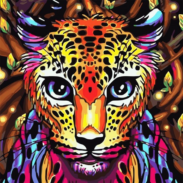 Colorful Leopard Painting By Numbers UK