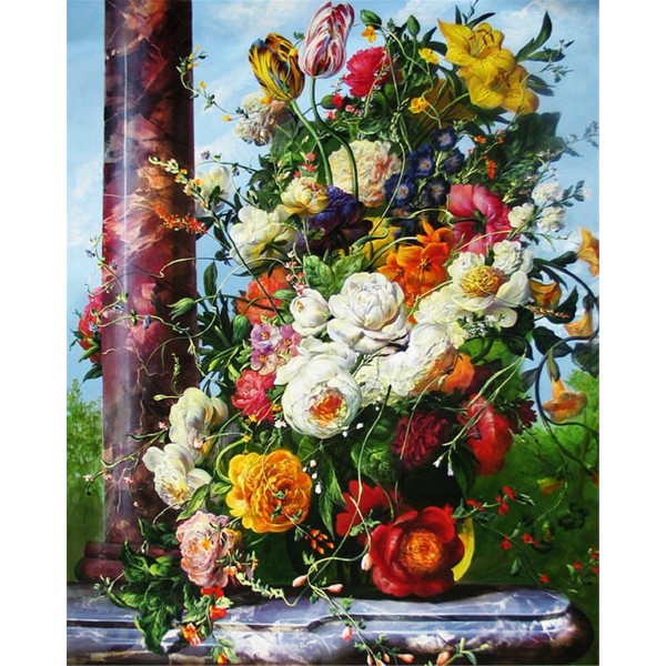 Colorful flowers Painting By Numbers UK