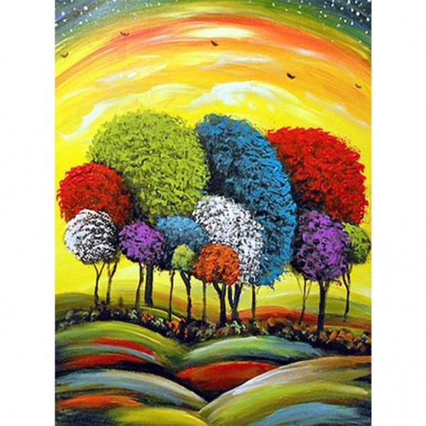 Colorful Tree (40X50cm) Painting By Numbers UK