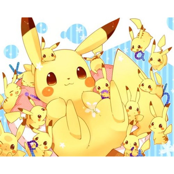 A group of lovely Pikachu Painting By Numbers UK