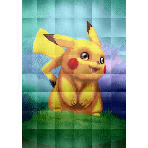 11ct Full cross stitch | Pokemon（30x40cm） Painting By Numbers UK