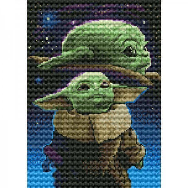 14ct Full cross stitch | Yoda（40x30cm） Painting By Numbers UK