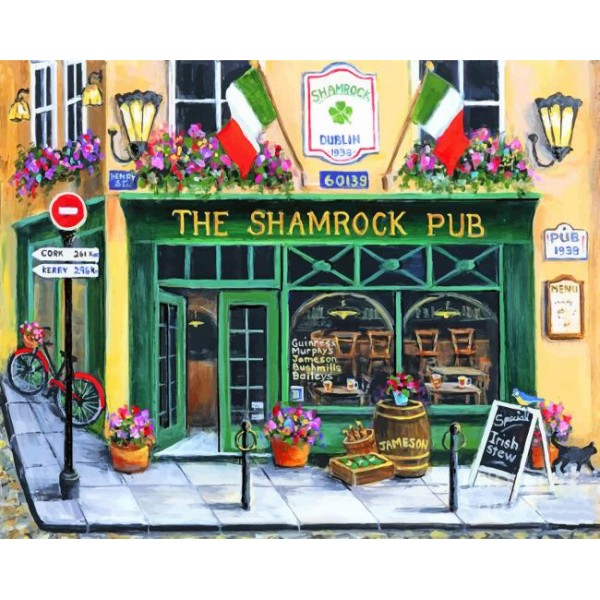 The Shamrock Pub Art  - 40*50cm Painting By Numbers UK