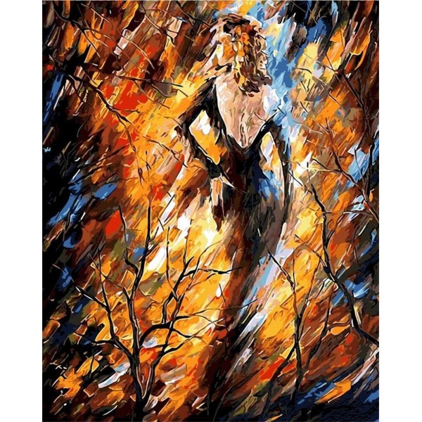 Abstract Elegant woman (40X50cm) Painting By Numbers UK