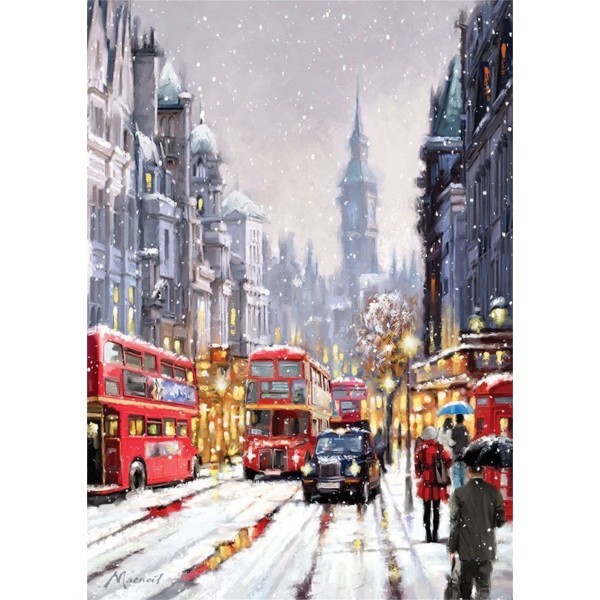 Snowy street scene Painting By Numbers UK