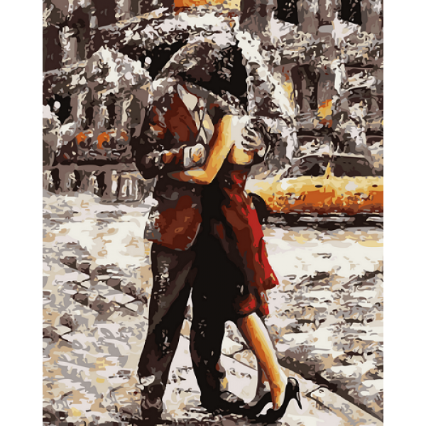 Couple holding umbrella Painting By Numbers UK